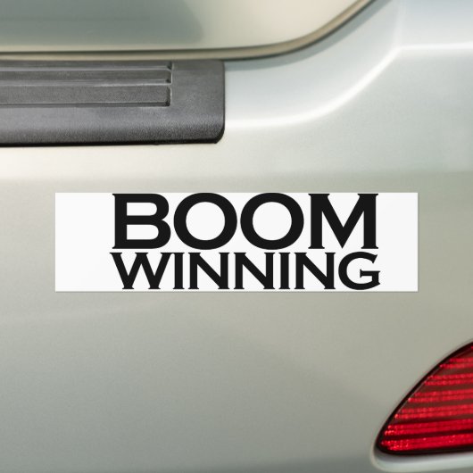 Boom winnend bumpersticker (Op auto)