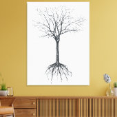 Boom zonder bladeren canvas afdruk (Insitu (Woonkamer))