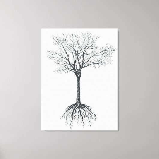 Boom zonder bladeren canvas afdruk (Voorkant)