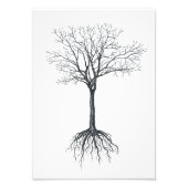Boom zonder bladeren foto afdruk (Voorkant)