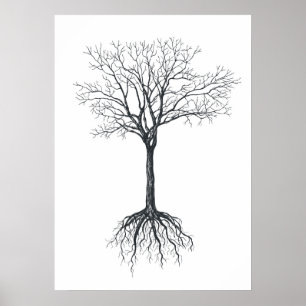 Boom zonder bladeren poster