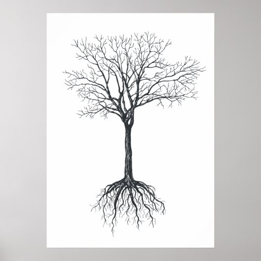 Boom zonder bladeren poster (Voorkant)