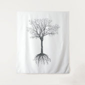 Boom zonder bladeren wandkleed (Voorkant)