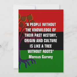 BOOM ZONDER WORTELS Marcus Garvey Black Geschieden Kaart