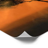 Boom Zonnestralen Poster Zonsondergang (Hoek)