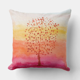 Boom Zonnezondhandschilderd Waterverf Buitenkussen