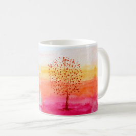 Boom Zonnezondhandschilderd Waterverf Koffiemok