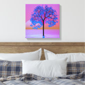 Boom Zonsondergang Canvas Afdruk (Insitu (Slaapkamer))