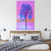 Boom Zonsondergang Canvas Afdruk (Insitu (Slaapkamer))