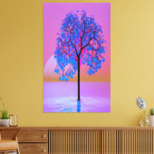 Boom Zonsondergang Canvas Afdruk (Insitu (Woonkamer))