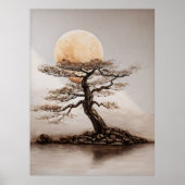 Boom Zonsondergang Gloed Poster (Voorkant)