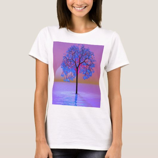 Boom Zonsondergang T-shirt (Voorkant)