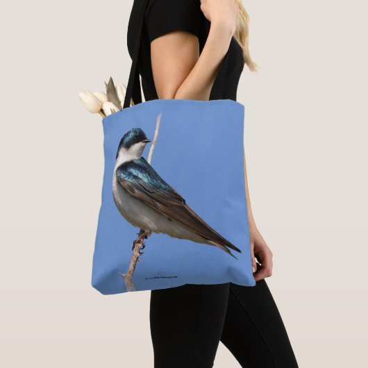 Boom-zwandige zongvogelstang tote bag (Dichtbij)