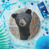 Boom zwart Beer Papieren Bordje (Feest)