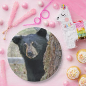 Boom zwart Beer Papieren Bordje (Feest)