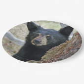 Boom zwart Beer Papieren Bordje (Gekanteld)