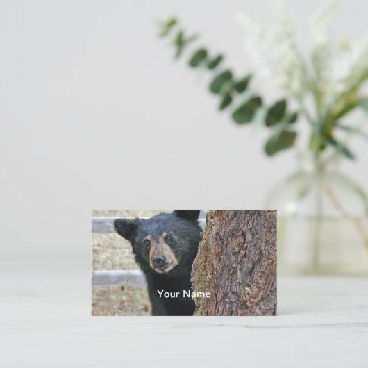 Boom zwart Beer Visitekaartje (Staand voorkant)