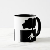 Boom zwart-wit boom mok (Voorkant rechts)
