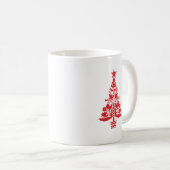 Boom Zweeds Scandinavisch kerstpatroon Koffiemok (Voorkant rechts)
