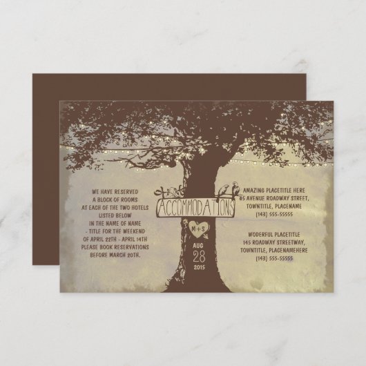 Boomaccommodaties Informatiekaartje (Voorkant / Achterkant)