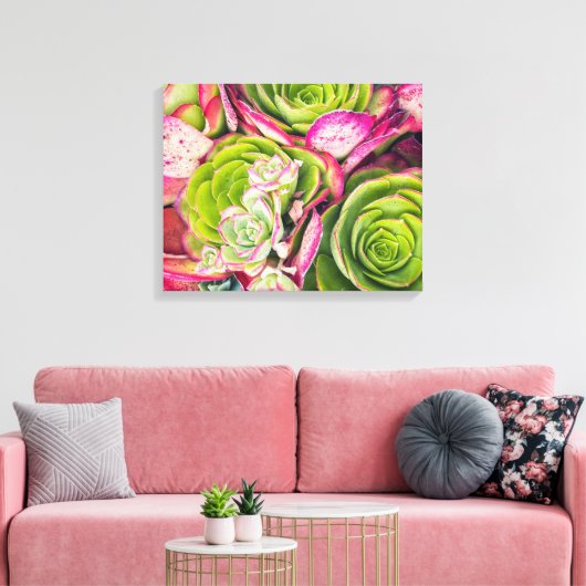 boomaeonium canvas afdruk (Insitu (Woonkamer))