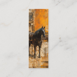BooMajestic Horse tijdens Abstracte zonsondergang Mini Visitekaartje