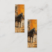 BooMajestic Horse tijdens Abstracte zonsondergang Mini Visitekaartje (Voorkant / Achterkant)