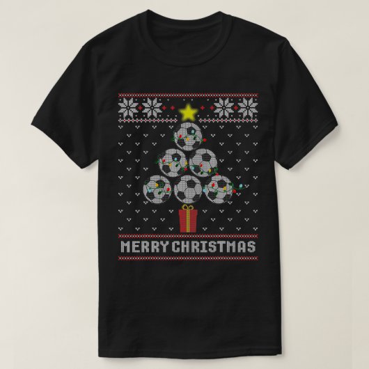 Boomballen Vrolijk Kerstmis Lelijke trui T-shirt (Design voorkant)