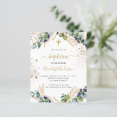 Boombaptisme eucalyptus greenery gold cross (Staand voorkant)