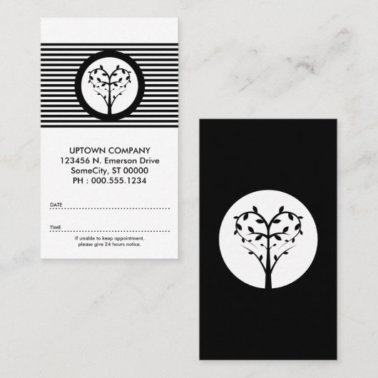 boombenoemingskaart afsprakenkaartje (Voorkant / Achterkant)