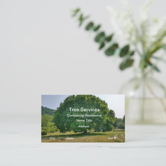 boombewerkingsdiensten visitekaartje (Staand voorkant)