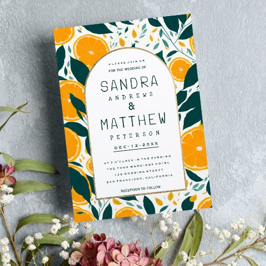 Boomblad van sinaasappels kaart