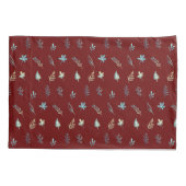 boombladeren botanische elegante eenvoudige blauwe kussensloop (Achterkant)