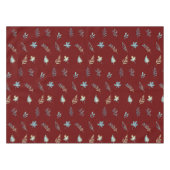 boombladeren botanische elegante eenvoudige blauwe tafelkleed (Voorkant (Horizontaal))