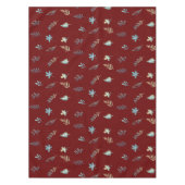 boombladeren botanische elegante eenvoudige blauwe tafelkleed (Voorkant)