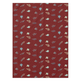 boombladeren botanische elegante eenvoudige blauwe tafelkleed