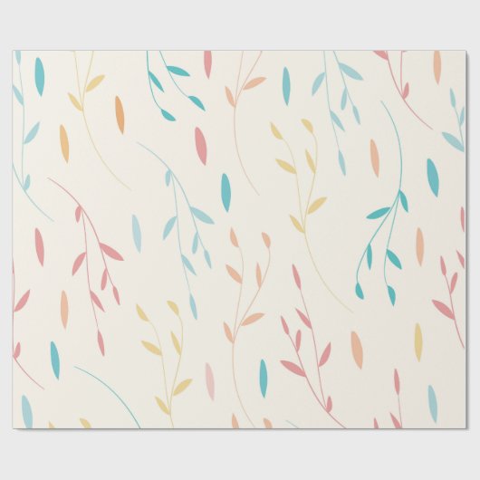 boombladeren cadeaupapier (Vlak)