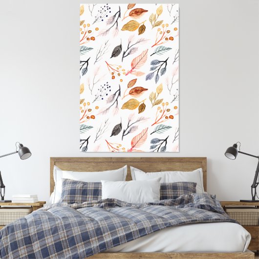 boombladeren canvas afdruk (Insitu (Slaapkamer))