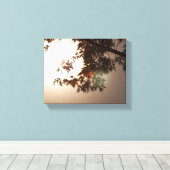 Boombladeren en moonlicht canvas afdruk (Insitu (Houten vloer))
