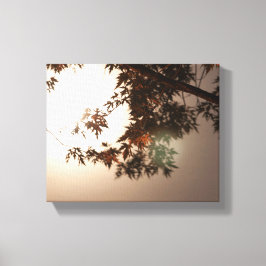 Boombladeren en moonlicht canvas afdruk