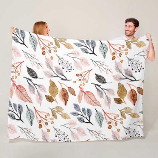 boombladeren fleece deken (In situ)