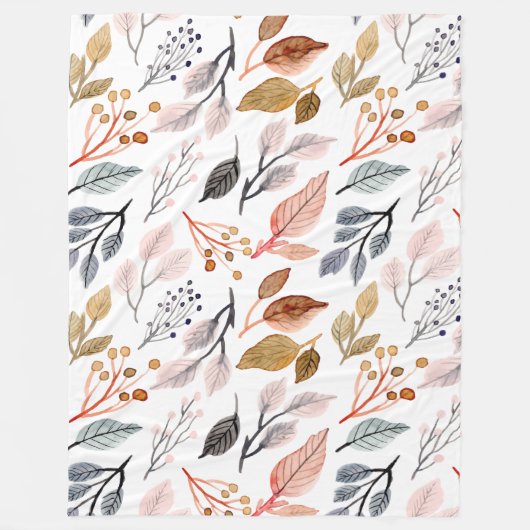 boombladeren fleece deken (Voorkant)