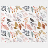 boombladeren fleece deken (Voorkant (Horizontaal))