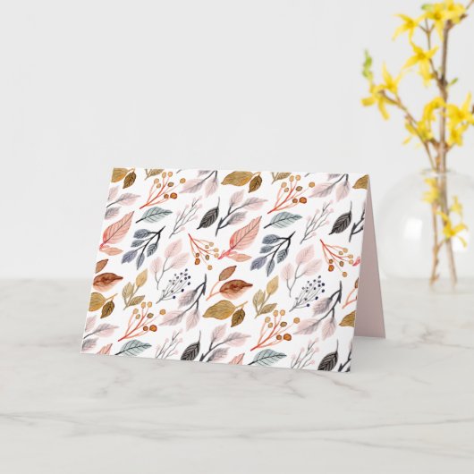 boombladeren kaart (Gele Bloem)