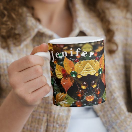 Boombladeren op Regen Koffie Mok