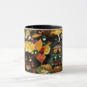 Boombladeren op Regen Koffie Mok (Midden)