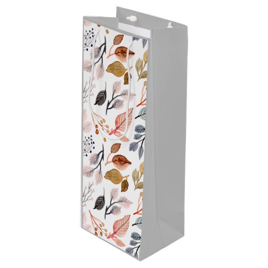 boombladeren wijn cadeautas (Voorkant Gekanteld)