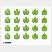 boombladteken ronde sticker (Vel)