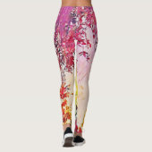 Boombloemen Artsy Bloemstijl Art Leggings (Achterkant)