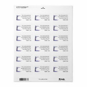 Boombloemige wijnstokken paarse linkerkant  grafis etiket (Full Sheet)